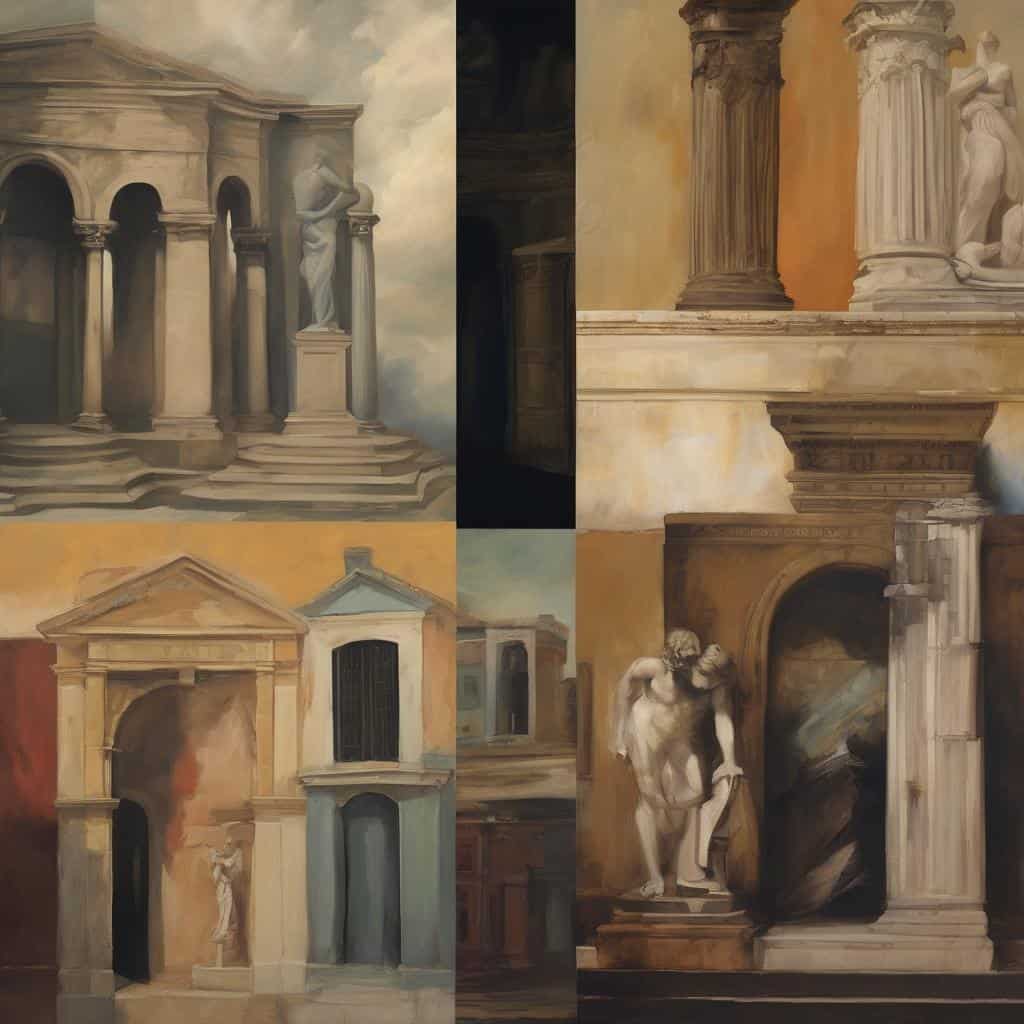 έθνική τέχνη και καθημερινότητα, αρχαία και μοντέρνα αρχιτεκτονική, γκραφίτι και γλυπτά, εμπνευσμένα από την κλασική αισθητική, έργα τέχνης με επίκεντρο την πολιτιστική κληρονομιά και την τέχνη του δρόμου.